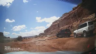 200 Series Land cruiser Climbing Obstacle on Wipeout Hill Trail - Dashcam View - Cruise Moab 2021