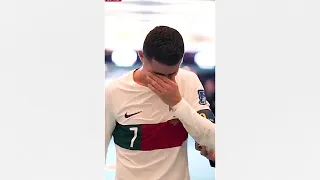 REACTING TO RONALDO CRYING AFTER HIS FINAL WORLD CUP MATCH 🐐❤️ #Shorts