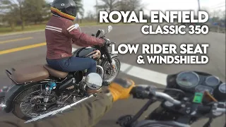 Royal Enfield Classic 350 Reborn Low Rider Seat & Windshield - Install & Review
