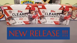 NEW RELEASE !!! 2021 Topps Clearly Authentic. 2 Box Rip