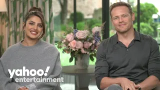 Priyanka Chopra Jonas and Sam Heughan talk 'Love Again,' Celine Dion and Nick Jonas cameo