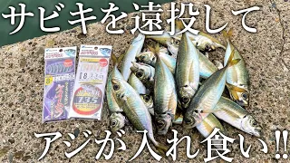 【コマセ不要】サビキだけでアジが爆釣する［投げサビキ釣法］がスゴすぎました！