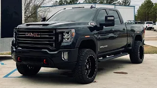 Fitting my HUGE new set of 35" Tires & 22" Wheels on My 2020 AT4 Duramax!