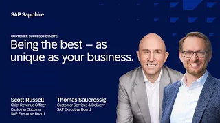 Customer Success Keynote: Being the best – As unique as your business