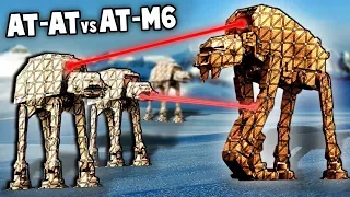 NEW First Order AT-m6 vs AT-AT! (Forts Star Wars Mod Gameplay)