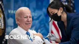 Biden receives updated COVID vaccine, urges Americans to get booster before holidays | full video