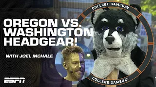 Lee Corso's headgear pick for Oregon vs. Washington with guest picker Joel McHale | College GameDay