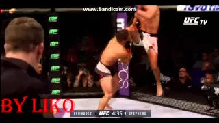 UFC 189 Denis Bermudes and Jeremy Stephens KO