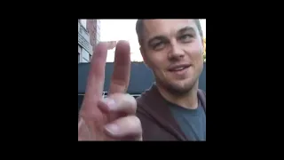 Leonardo Dicaprio on the set The Departed