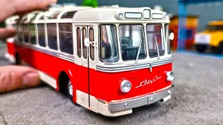 Model TROLLEYBUS SVARZ 1/43. Our buses number 44. About cars.