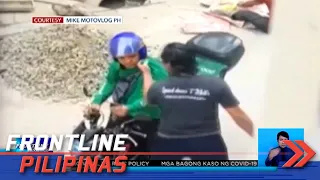 Pananakit at paninigaw sa isang food delivery rider, sapul sa video