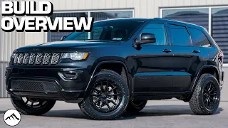 BUILD OVERVIEW: Lifted 2018 Jeep Grand Cherokee | Rough Country Lift Kit  | 20x9 Fuel Rebel Wheel