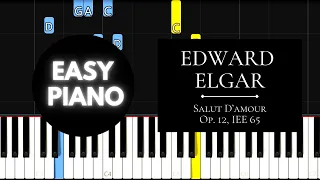 Salut D'amour (EASY Piano Tutorial) - Edward Elgar