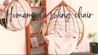 how to make hanging egg swing chair at home