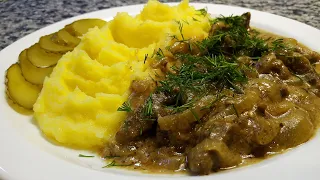 Нежнейшая печень по-строгановски 🌟 Stroganoff liver/Stroganowski karaciğer tarifi