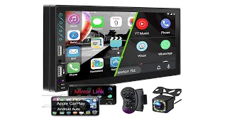 Autoradio 2 DIN Compatible con Apple Carplay y Android Auto. Pantalla Táctil 7 con Bluetooth