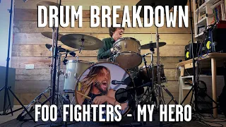 Foo Fighters - 'My Hero' (live) - Drum Tutorial & Taylor Hawkins Tribute