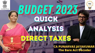 Budget 2023| New Tax Regime or Old? Major Direct Tax Highlights