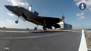 USMC F-35B aboard Japan’s Helicopter Carrier JS Izumo