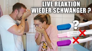 SIND WIR WIEDER SCHWANGER ??? 🤰 (LIVE REAKTION SCHWANGERSCHAFTSTEST)