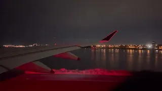 Singapore Airlines Airbus A350 take off from Sydney Airport.