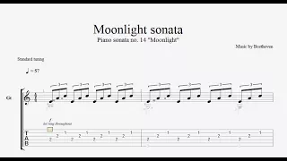Beethoven - Moonlight Sonata (Guitar Tabs)