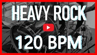 Heavy Hard Rock Drum Track 120 BPM Drum Beat (Isolated Drums) [HQ]