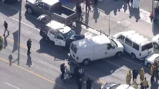 2 LAPD officers injured in car crash after chase ends in downtown LA | ABC7