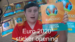 Euro 2020 sticker pack opening