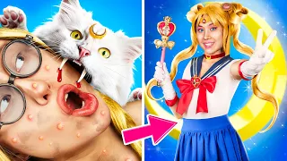 How To Become Sailor Moon / Extreme Makeover With Gadgets From TikTok