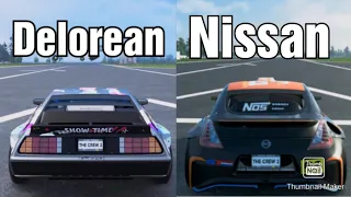 The Crew 2-Delorean DMC-12 Outadrift vs Nissan 370Z Pro Drift Top speed Battle