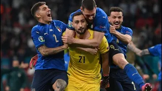 DONNARUMMA NON CAPISCE DI AVER VINTO E NON ESULTA EURO 2020 FINALE ITALIA-INGHILTERRA