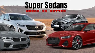 Cadillac CT5 V Blackwing vs Mercedes AMG E63 S vs BMW M5 CS vs Audi RS7