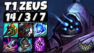 T1 Zeus Jax vs Akali [ TOP ] Lol Korea Challenger Patch 13.18 ✅