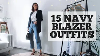 15 Navy Blazer Outfit Ideas | How to wear a navy blazer