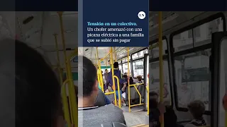 Tensión en un colectivo: un chofer amenazó con una picana a una familia que se subió sin pagar