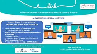 "Nouveautés pour le Cancer colorectal" - Webconférence LinK du 20 avril 2022