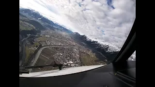 Cockpit View - Rare visual approach to Innsbruck