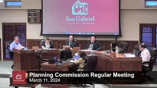 Planning Commission Regular Meeting - March 11, 2024 - City of San Gabriel