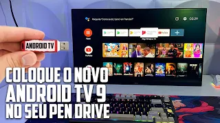 🤯Novo Android TV Portátil: Rodando Direto do Pen Drive em PC/NOTEBOOK - Método Fácil