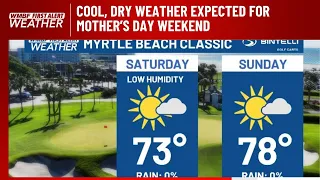 FIRST ALERT: Cool, dry weather expected for Mother’s Day weekend