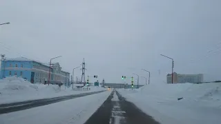 Дорога Норильск - Кайеркан. Зима. Norilsk - Kayerkan road. Winter.