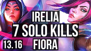 IRELIA vs FIORA (TOP) | 68% winrate, 7 solo kills | KR Master | 13.16