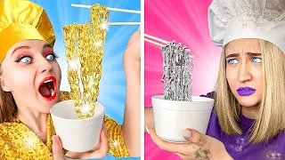 RICH VS POOR || RICH Girl VS BROKE Girl || Cheap VS Expensive Food Challenge || Relatable Situations