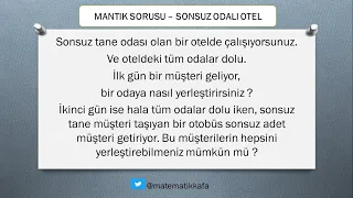 Hilbert'in Sonsuzluk Oteli Paradoksu- Mantık Sorusu ve Çözümü