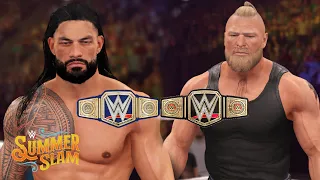 Summerslam 2022 - Roman Reigns Vs Brock Lesnar For The Undisputed Title (LAST MAN STANDING MATCH)