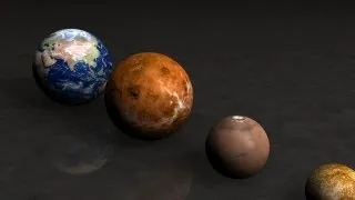 PLANETS AND STARS SIZE - COMPARISON - EARTH SIZE