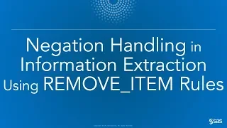 Negation Handling in Information Extraction Using REMOVE_ITEM Rules