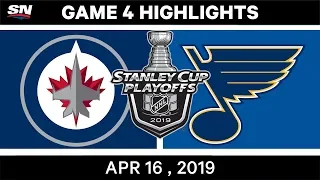 NHL Highlights | Jets vs Blues, Game 4 – April 16, 2019