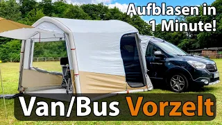 Bestes HECK-/SEITENZELT am Dacia DOKKER 🤔 Decathlon Air Seconds Base Connect Fresh REVIEW Vorzelt